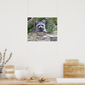 Ratschläge von einem Raccoon-Poster Poster (Küche)