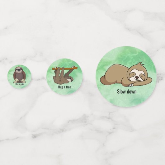 Ratschläge von einem Sloth Table Confetti Konfetti (Rückseiten)