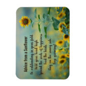 Ratschläge von einem Sonnenblumendesign-Magnet Magnet (Vertikal)