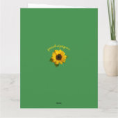 Ratschläge von einer Grußkarte für Sonnenblumen Karte (Rückseite)