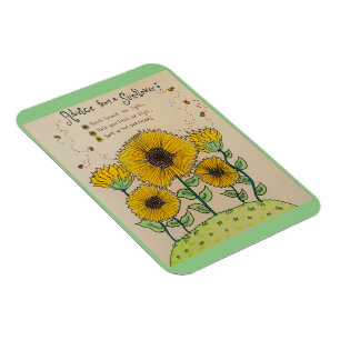 "Ratschläge von einer Sonnenblume"-Magnet Magnet
