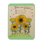 "Ratschläge von einer Sonnenblume"-Magnet Magnet (Vertikal)