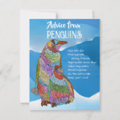 Ratschläge von Pinguinen Flat Grußkarte Einladung (Vorderseite)