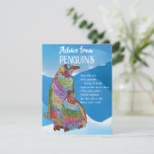 Ratschläge von Pinguinen Flat Grußkarte Einladung (Stehend Vorderseite)