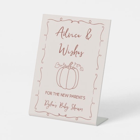 Ratschläge & Wünsche Herbstdusche Sockelschild (Vorderseite)