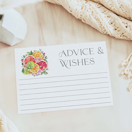 Ratschläge zum Brautparty von Citrus und Wunschkar Einladung