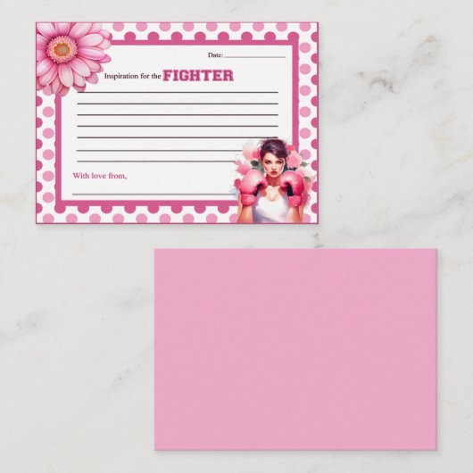 Ratschläge zum rosa und Hübschen Bluthochkrebs Mitteilungskarte (Vorne/Hinten)