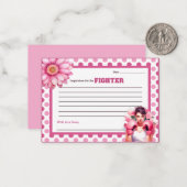 Ratschläge zum rosa und Hübschen Bluthochkrebs Mitteilungskarte (Vorderseite/Rückseite Beispiel)