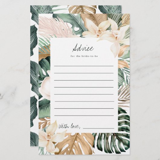 Ratschläge zum tropischen Brautparty (Vorne/Hinten)