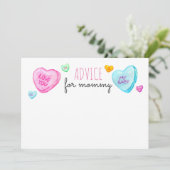 Ratschläge zum Valentinstag von Süßigkeiten für Ma Einladung (Stehend Vorderseite)