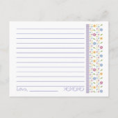 Ratschläge zur Eheschließung von Brautpartys und b Einladungspostkarte (Rückseite)