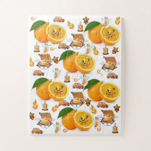 Rätsel, Alles Gute zum Geburtstag Orangen Kuchen F Puzzle