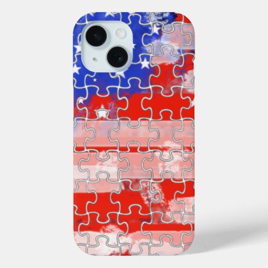 Rätsel der amerikanischen Flagge Case-Mate iPhone Hülle (Rückseite)