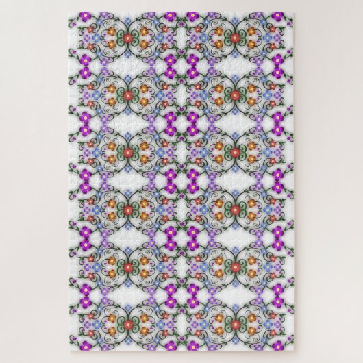 Rätsel der dekorativen Blume Puzzle (Vertikal)