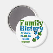 Rätsel der Familiengeschichte Magnet (Vorderseite/Rückseite)