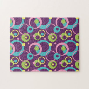Rätsel der Funky Lila Circles Puzzle