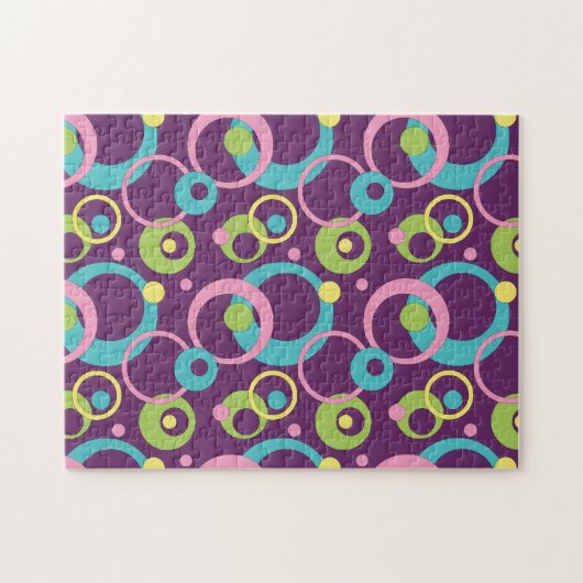 Rätsel der Funky Lila Circles Puzzle (Horizontal)