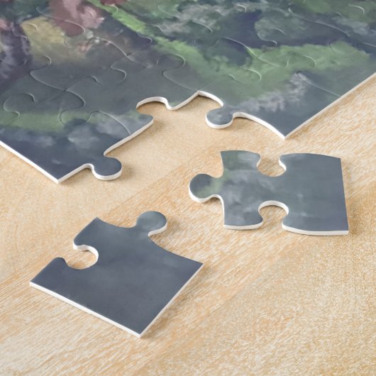 Rätsel der grünen Frühlingslandschaft Puzzle (Seite)