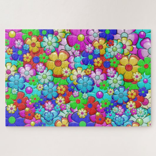 Rätsel der Hippie-Blume Puzzle (Horizontal)