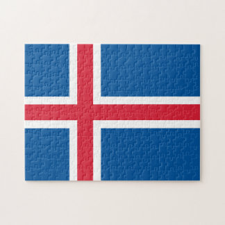 Rätsel der isländischen Flagge Puzzle