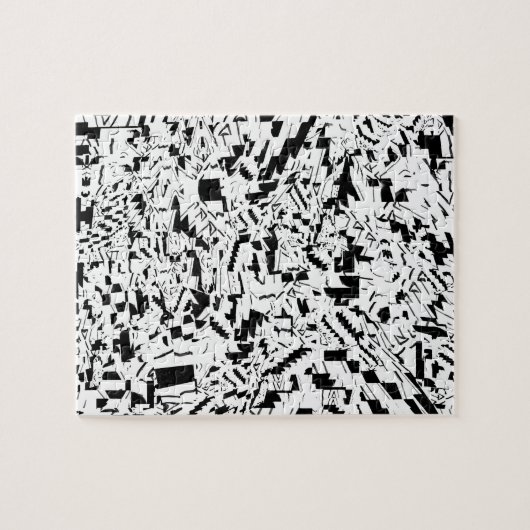 Rätsel der schwarzen und weißen Formen Puzzle (Horizontal)