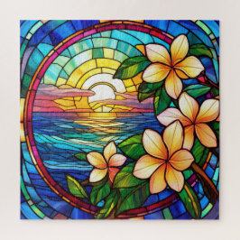 Rätsel der tropischen Sonnenaufgang Puzzle