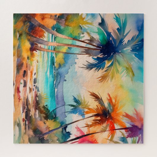 Rätsel der tropischen Wasserfarben Puzzle (Horizontal)