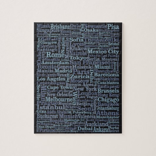 Rätsel der Weltstädte Puzzle (Vertikal)