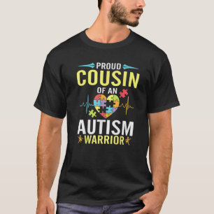 Rätsel des Herzschlages Stolz Cousin eines Autismu T-Shirt