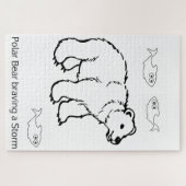 Rätsel, die den weißen Eisbär herausfordern Puzzle (Horizontal)