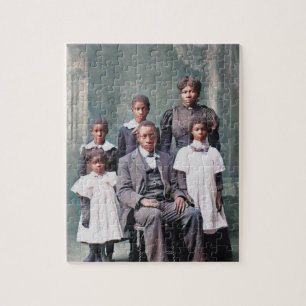 Rätsel Fotografie Vintage Schwarze Familie Puzzle