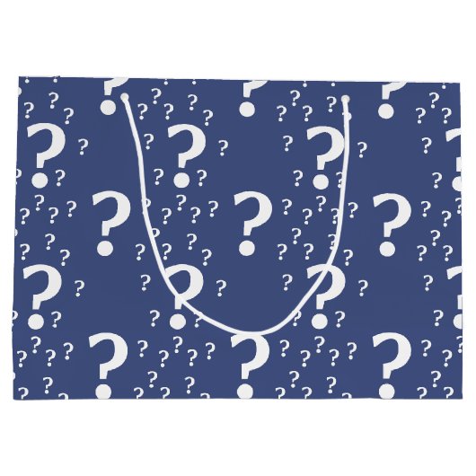 Rätsel-Fragezeichen Große Geschenktüte (Rückseite)