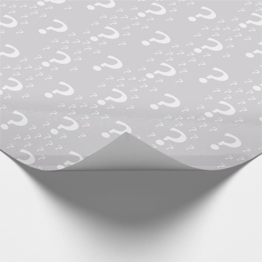 Rätsel-Fragezeichen Rätsel hellgrau Geschenkpapier (Ecke)