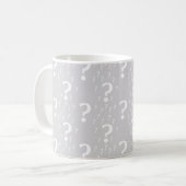 Rätsel-Fragezeichen Rätsel hellgrau Kaffeetasse (Vorderseite Links)