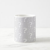 Rätsel-Fragezeichen Rätsel hellgrau Kaffeetasse (Mittel)