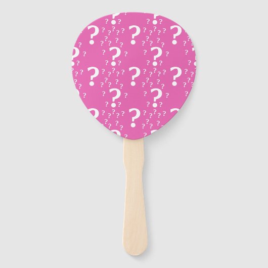 Rätsel-Fragezeichen rätseln pink Fächer (Rückseite)