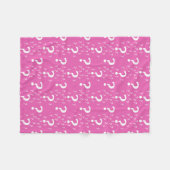 Rätsel-Fragezeichen rätseln pink Fleecedecke (Vorderseite (Horizontal))