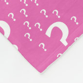 Rätsel-Fragezeichen rätseln pink Fleecedecke (Ecke)