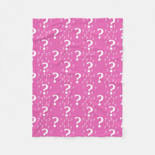 Rätsel-Fragezeichen rätseln pink Fleecedecke (Vorderseite)