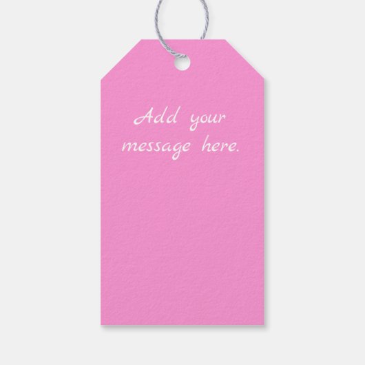 Rätsel-Fragezeichen rätseln pink Geschenkanhänger (Rückseite)