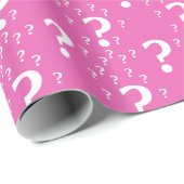 Rätsel-Fragezeichen rätseln pink Geschenkpapier (Rolleneckpunkt)