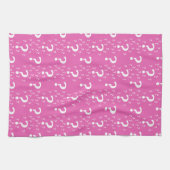 Rätsel-Fragezeichen rätseln pink Geschirrtuch (Horizontal)