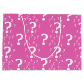 Rätsel-Fragezeichen rätseln pink Große Geschenktüte (Rückseite)