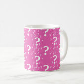 Rätsel-Fragezeichen rätseln pink Kaffeetasse (VorderseiteRechts)