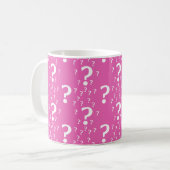 Rätsel-Fragezeichen rätseln pink Kaffeetasse (Vorderseite Links)