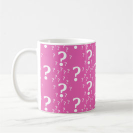 Rätsel-Fragezeichen rätseln pink Kaffeetasse