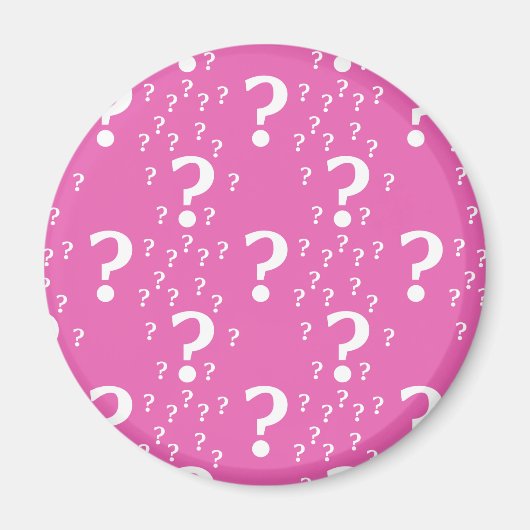 Rätsel-Fragezeichen rätseln pink Magnet (Vorne)