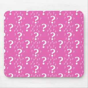 Rätsel-Fragezeichen rätseln pink Mousepad