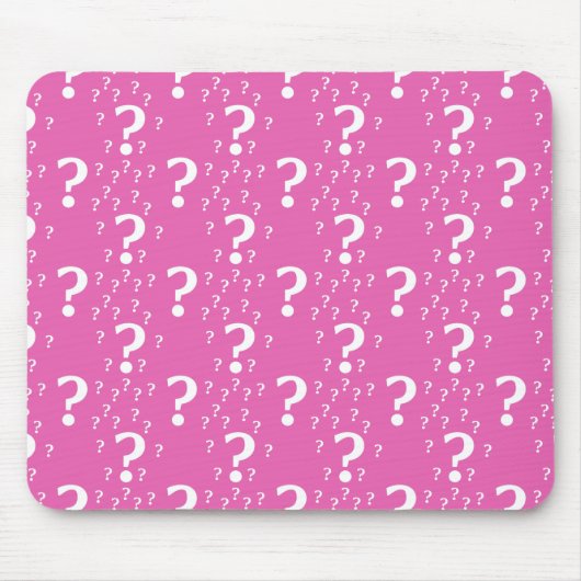 Rätsel-Fragezeichen rätseln pink Mousepad (Vorne)
