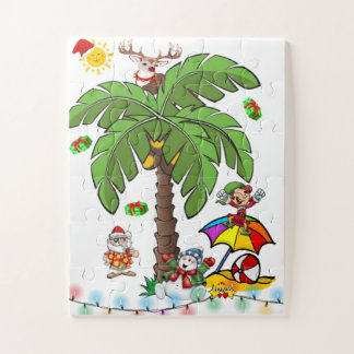 Rätsel Frohe Weihnachten Strandhai Weihnachtsmann Puzzle
